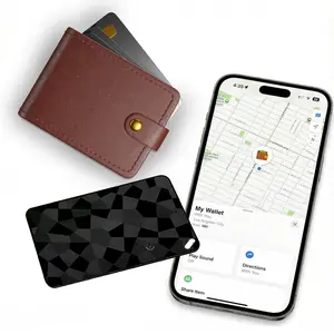 2026 Smart Wallet Location Card | 1/2/4 Pack Key Finder Compatible with Apple Find My (iOS Only) | Rechargeable, Global Tracking (Suitable for Luggage / Passport / Wallet / Backpack)
