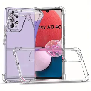 Case for Samsung Galaxy A13 4G, Clear Phone Case with Reinforced Corners Camera Protection Bumper Slim Fit Shockproof Flexible TPU Case, Transparent