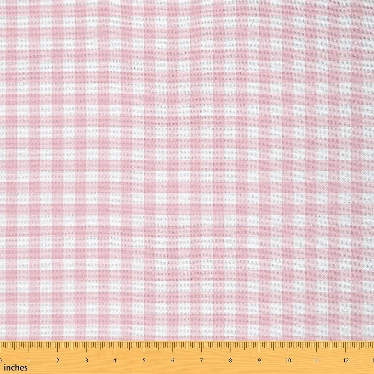 Grid Fabric Modern Checkered Indoor Outdoor Fabric Boho Gingham Lines Soft Flannel Polyester No Stretch Fabrics Sewing Lovers Light Pink Hobby Fabrics