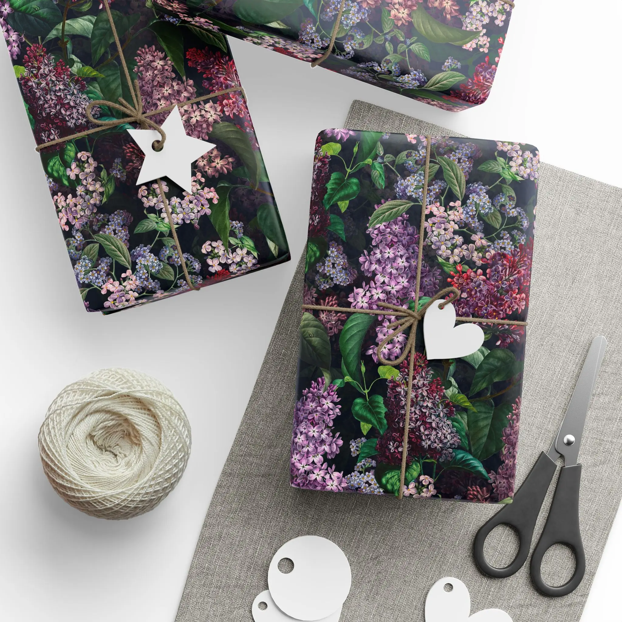 Violet Lilac Wrapping Paper Rolls - Choose 6 ft or 15 ft Lengths, Matte-Glossy Finish, Cuts Cleanly, Office & Gift Wrapping Stationery Supplies