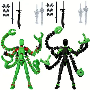 1Pcs Assembled T13 Nova Action Figure Set, 3D Printed Multi-Joint Posable Robot, Game Enthusiast Toy & Desktop Decor