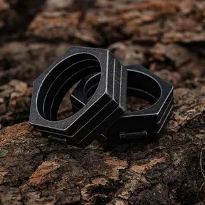 Original Retro Three Ring Foldable Nut Ring Retro Fashion Material Ring