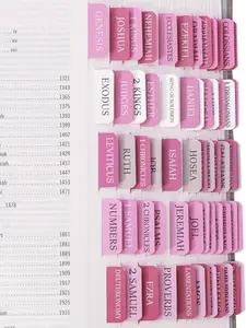 Pink Bible Tabs for Women and Men, Laminated Bible Tabs for Study Bible, Bohemian Themed Bible Tabs for Easy Browsing, Simplify Your Life