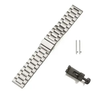 Three Wide Men's Watch Bands and Straps, Fits Huawei Gt, Samsung, Etc., Universal Style, Size 20mm-22mm, Fashionable Wristband