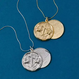 Lord’s Prayer Peek-A-Boo Medallion Necklace