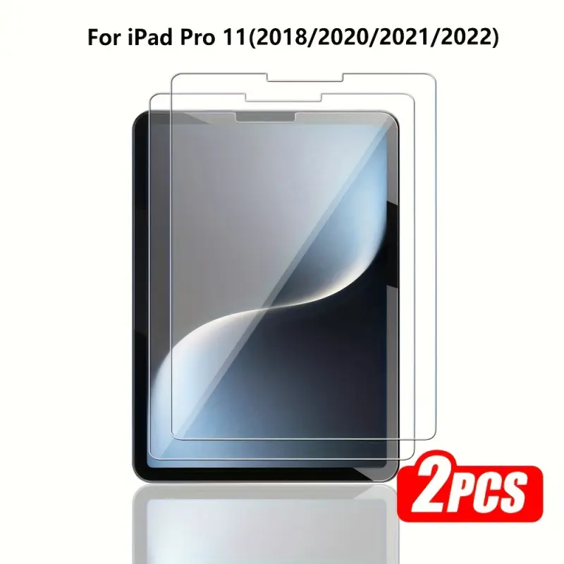 2-Pack for iPad Pro 11-inch (2022/2021/2020/2018) Screen Protector, Tempered Glass Scratch-Resistant, HD Transparent, Durability, Protective Screen, Tablet Screen Protector, Durable Glass