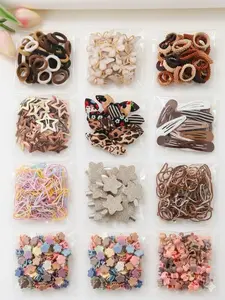 852pcs Girls Hair Accessories Set, Bow & Star Hair Clips, Elastic Hair Ties, Barrettes & Headbands for Toddlers, Kids & Teens