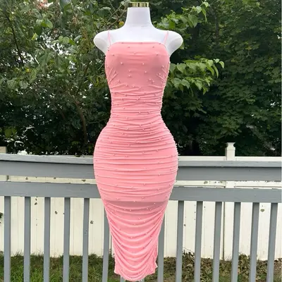 white christmas dresses Valentina One Shoulder Ruffle Bodycon Midi Dress – Daily Chic main image 0