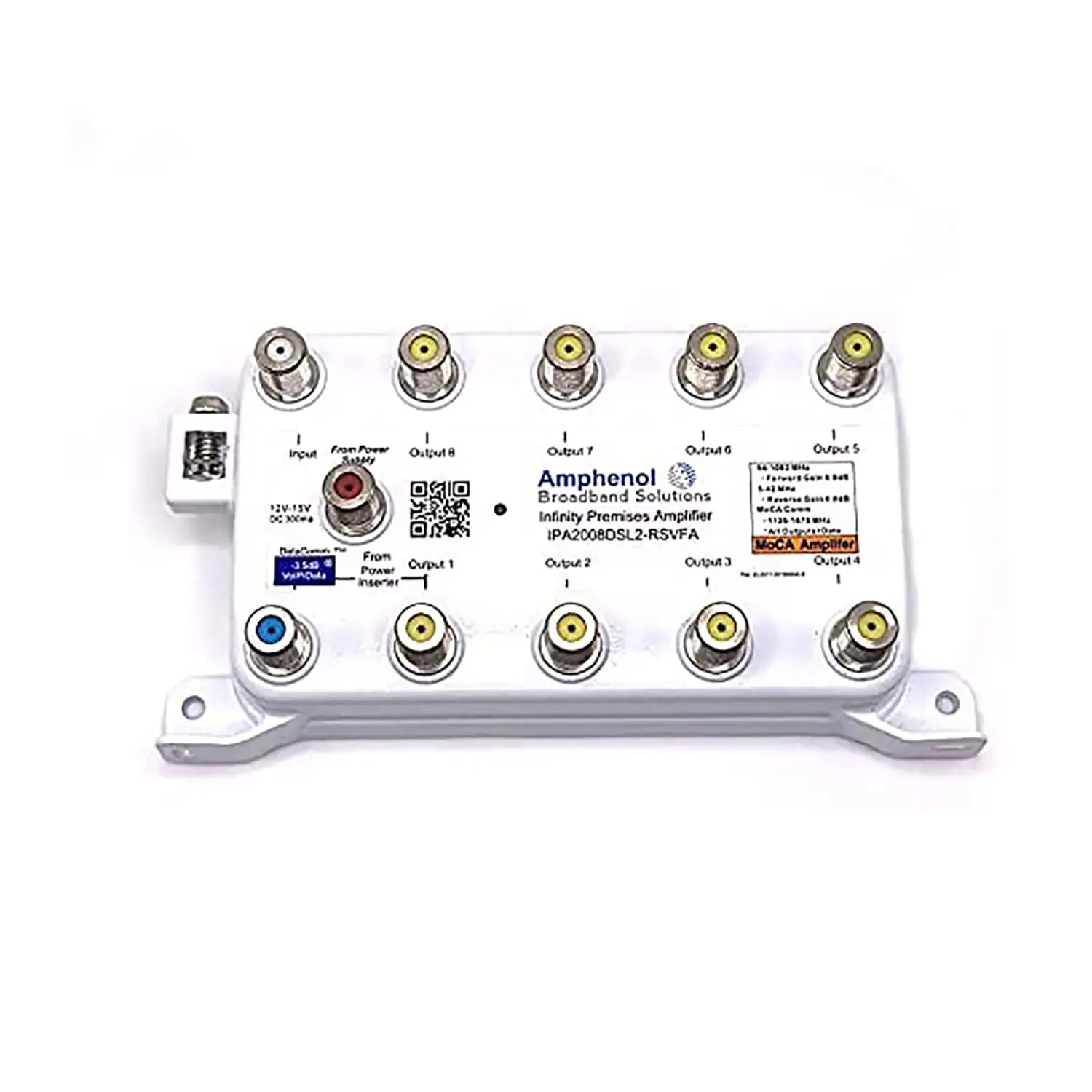 Amphenol TV Antenna Amplifier Signal Booster MOCA Coax IPA2008DSL2-RSVFA