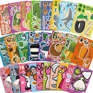 24/30/78 Sheets Make-a-face Stickers, Make-a-face Stickers for Kids, Make Your Own Sticker Sheets for Party Decoration, Class Reward, Book Decor, Birthday/Thanksgiving/Christmas Gifts