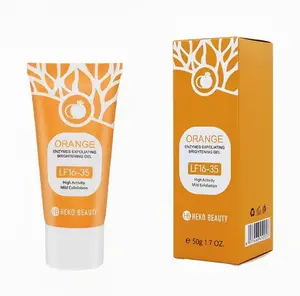 Orange Exfoliating Gel, Moisturizer Face Body Scrub Gel,Deep Cleansing Moisturizing Facial Exfoliator,Natural Orange Peeling Gel Face Scrub