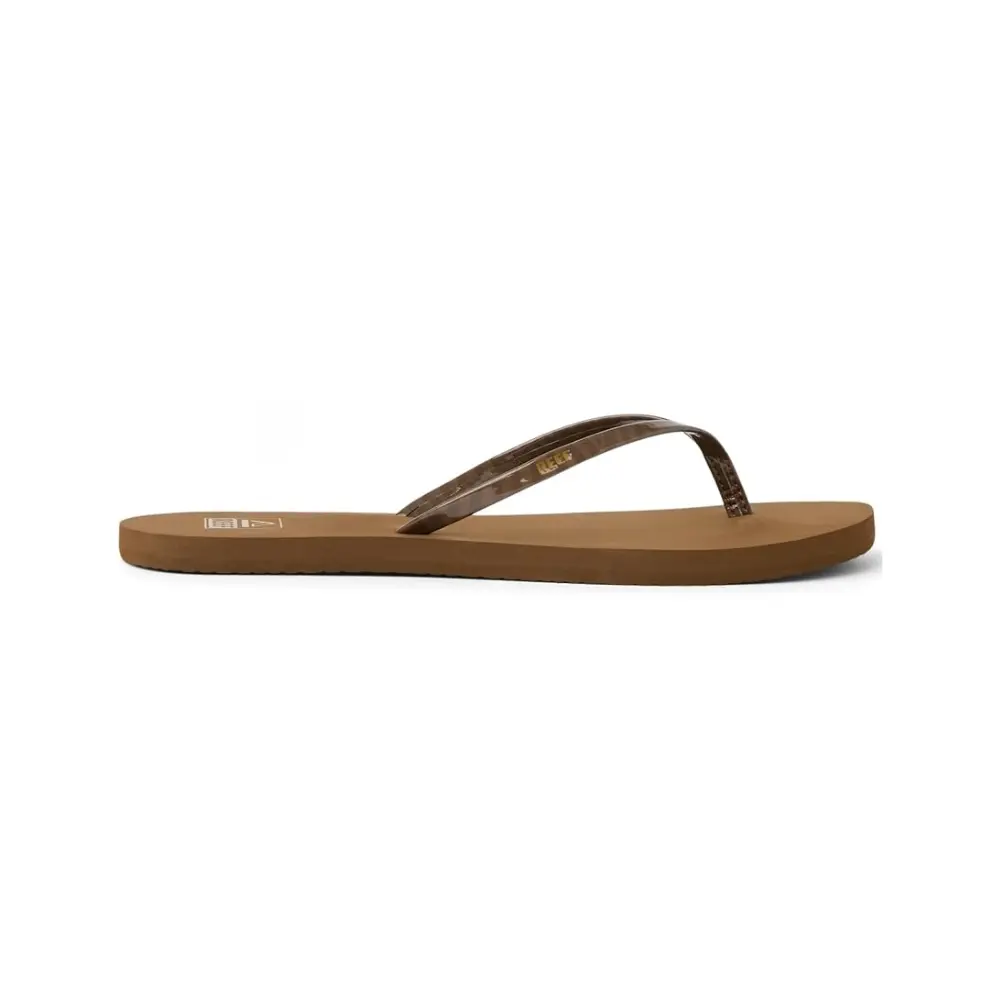 REEF Women's Bliss Nights Flip Flop Sandals - Chocolate Stripe