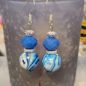 Blue Swirl Earrings