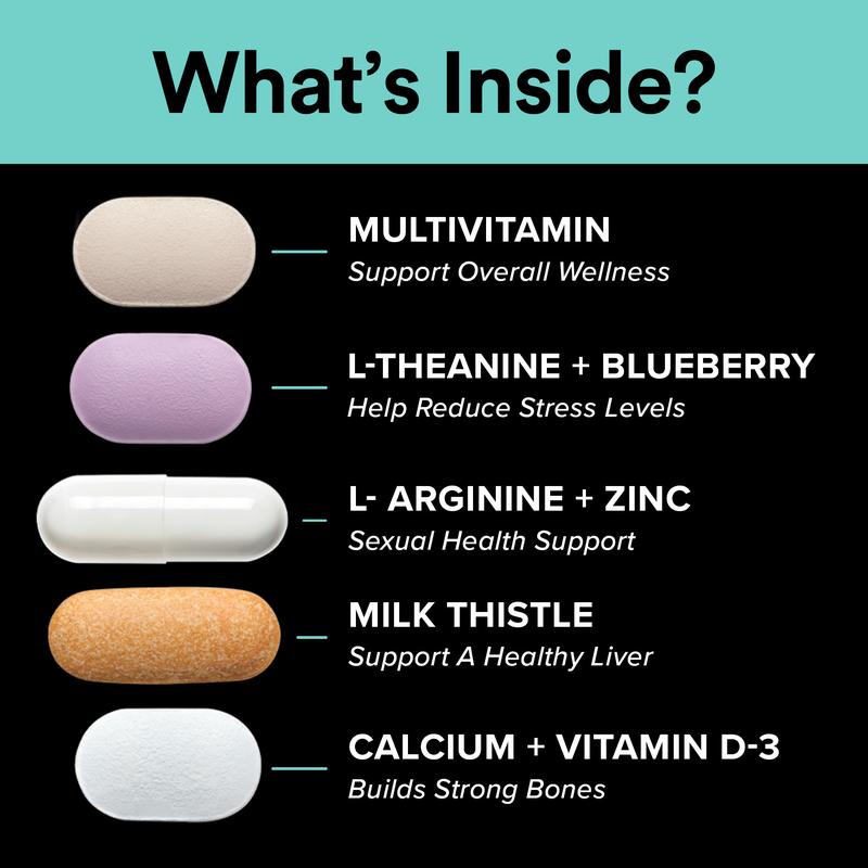 GNC Mega Men's 30+ Vitapak, 5-in-1, Multivitamin, Stress & Bone Support, 30 Count, Healthcare, Edible Dietary Supplement, Overall Wellness, Fitness, New Year New Me Stack