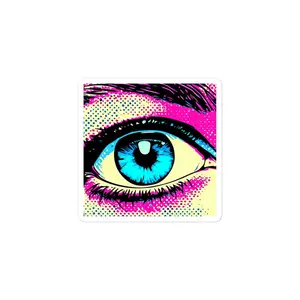 Bold, Colorful Pop Art Inspired Graphic Print Sticker by Mick Nash, , Waterproof, Heatproof - Decorative