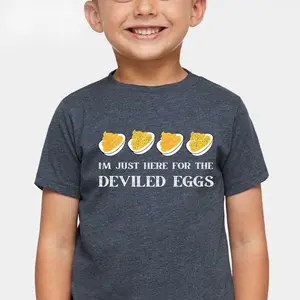 Kids Deviled Eggs Shirt, I'm Just Here For The Deviled Eggs Funny TShirt, Thanksgiving Dinner Shirt, Casual Style, Comfy and
