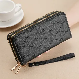 Women's Long Wallet Handbag Simple Purse Phone Bag Multifunctional Zipper Large Capacity Card Holder Coin Purse
