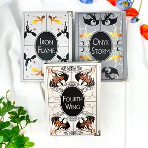 Fourth Wing Trilogy Set – Fourth Wing, Iron Flame & Onyx Storm by Rebecca Yarros | Hard Cover | Epic Dragon Rider Fantasy Romance Collection Book