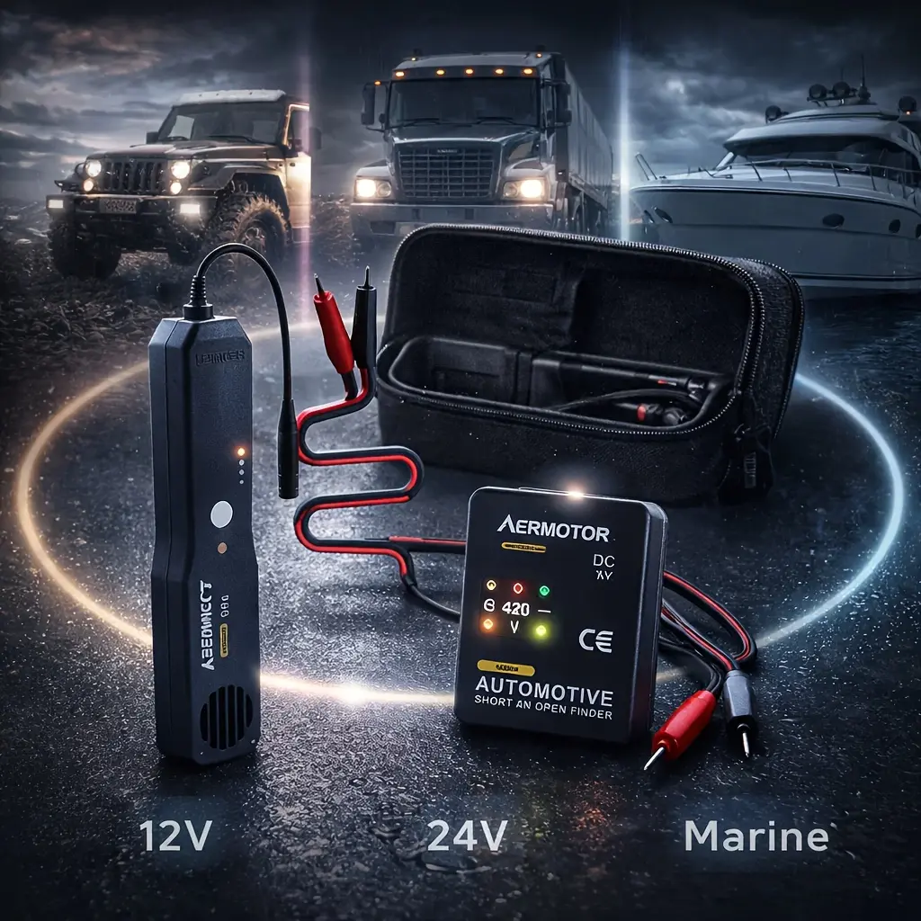 Wire tracing test kit, EM415PRO 6–42 V DC automotive circuit tester, quickly locates open circuits and short circuits, non-contact sensing probe for vehicle repair, essential equipment