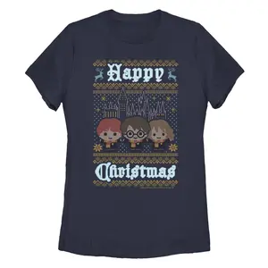 Women's Harry Potter Main Trio Ugly Sweater T-Shirt