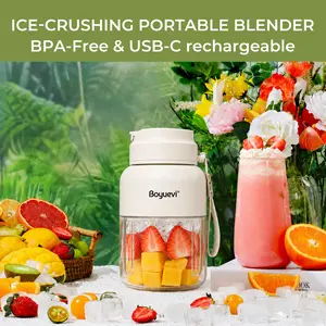 BOYUEVI Portable Household Appliances Juicer,USB Rechargeable Juice Blender Cup,Multifunctional juicermachine ,Summer Essentials green Smoothieblender personal blender 2-in-1 ice crusher, home essenti squeezer
