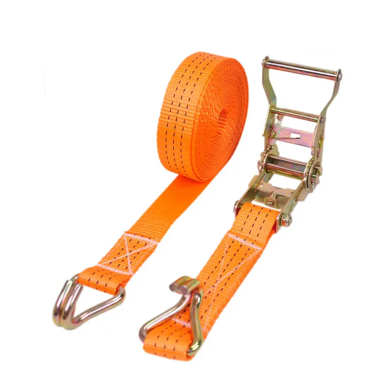 AA Products Heavy Duty Securing Ratchet Straps with Double J-Hooks RS-302 3 Meter 9.8 Feet x 1.5 inch 4400 Lbs 1 Pack