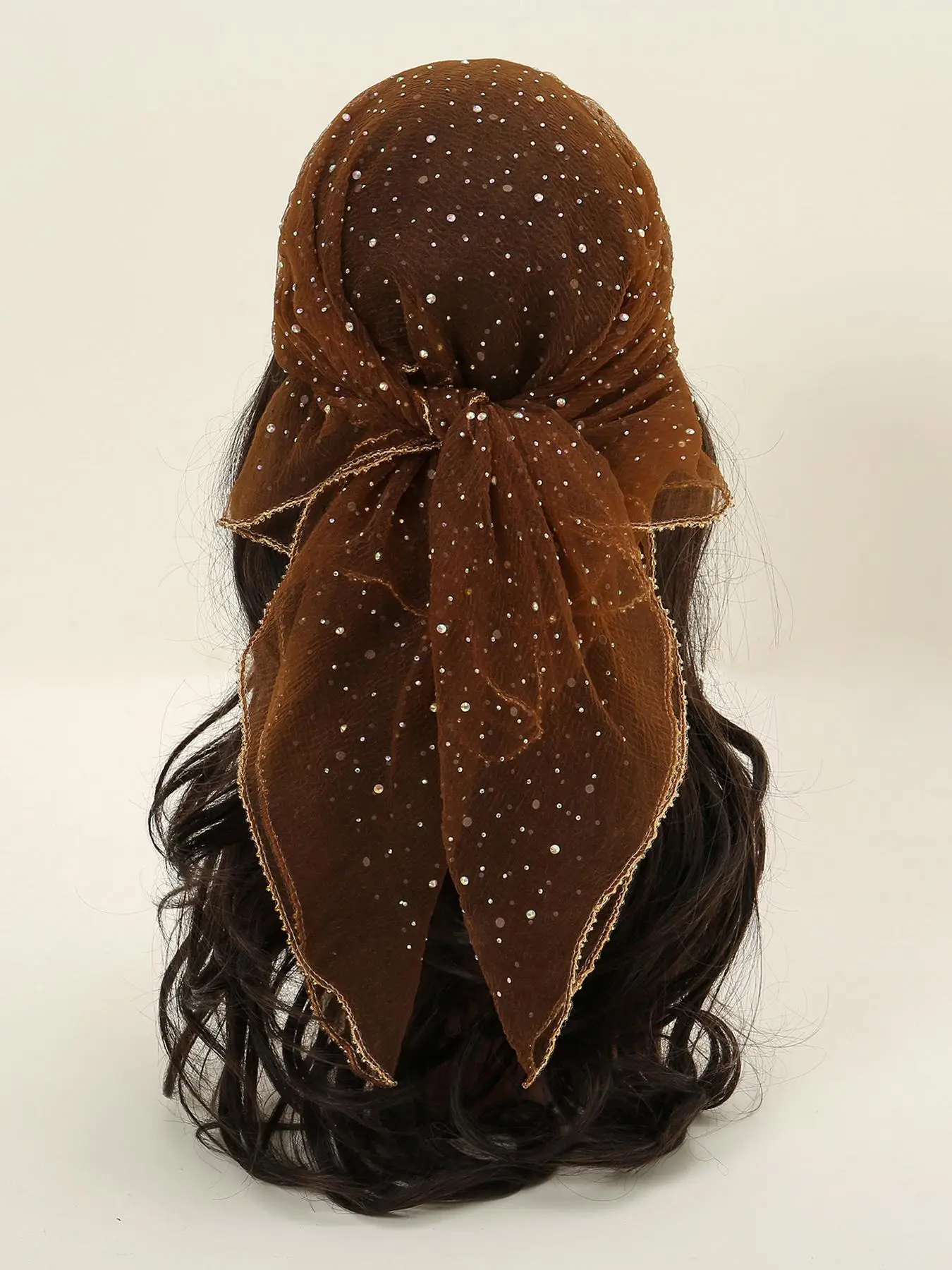 Women's Glitter Decor Scarf, Elegant Scarf for Daily Wear, Casual Trendy Scarf for Women, Trendy All-match & Exquisite Scarf for Birthday Gift