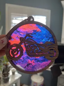 Motorcycle Suncatcher for Sunny Window