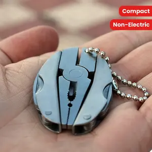 1pc Mini Multi-Tool Pliers, Stainless Steel Utility Knife, Outdoor Compact Metal Tool, with Key Chain, for Essential Non-Electric Use