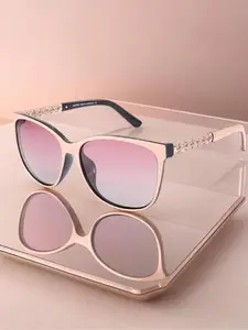 Women's Ombre Lens Square Sunglasses, Trendy Casual Sunglasses for Everyday Use, Fashion Accessories for Outdoor Activities