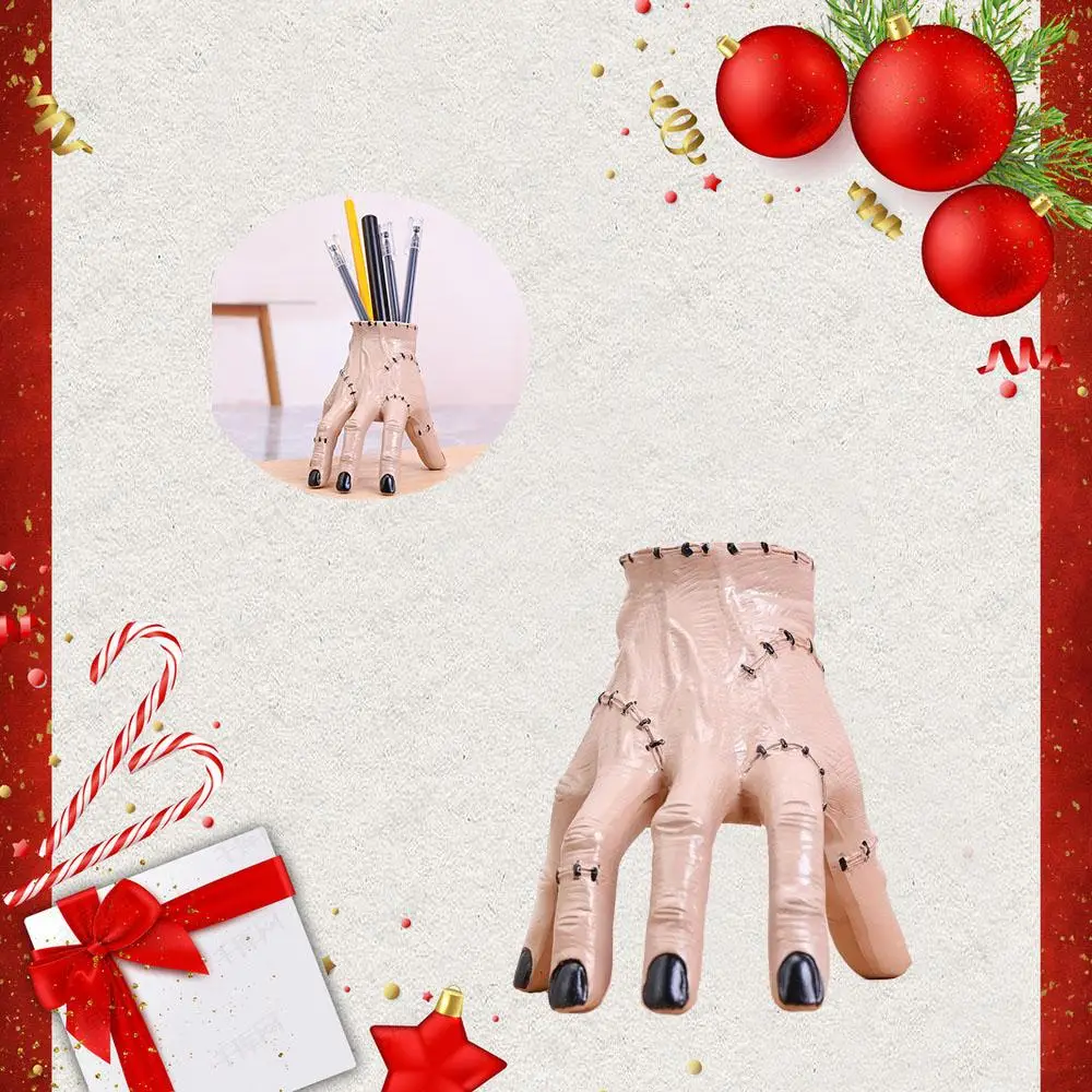 Finger Design Pen Holder without Stationery & Plant, 1 Count Creative Resin Pen Holder, Desktop Decoration, Desk Organizer for Home Office School, Des