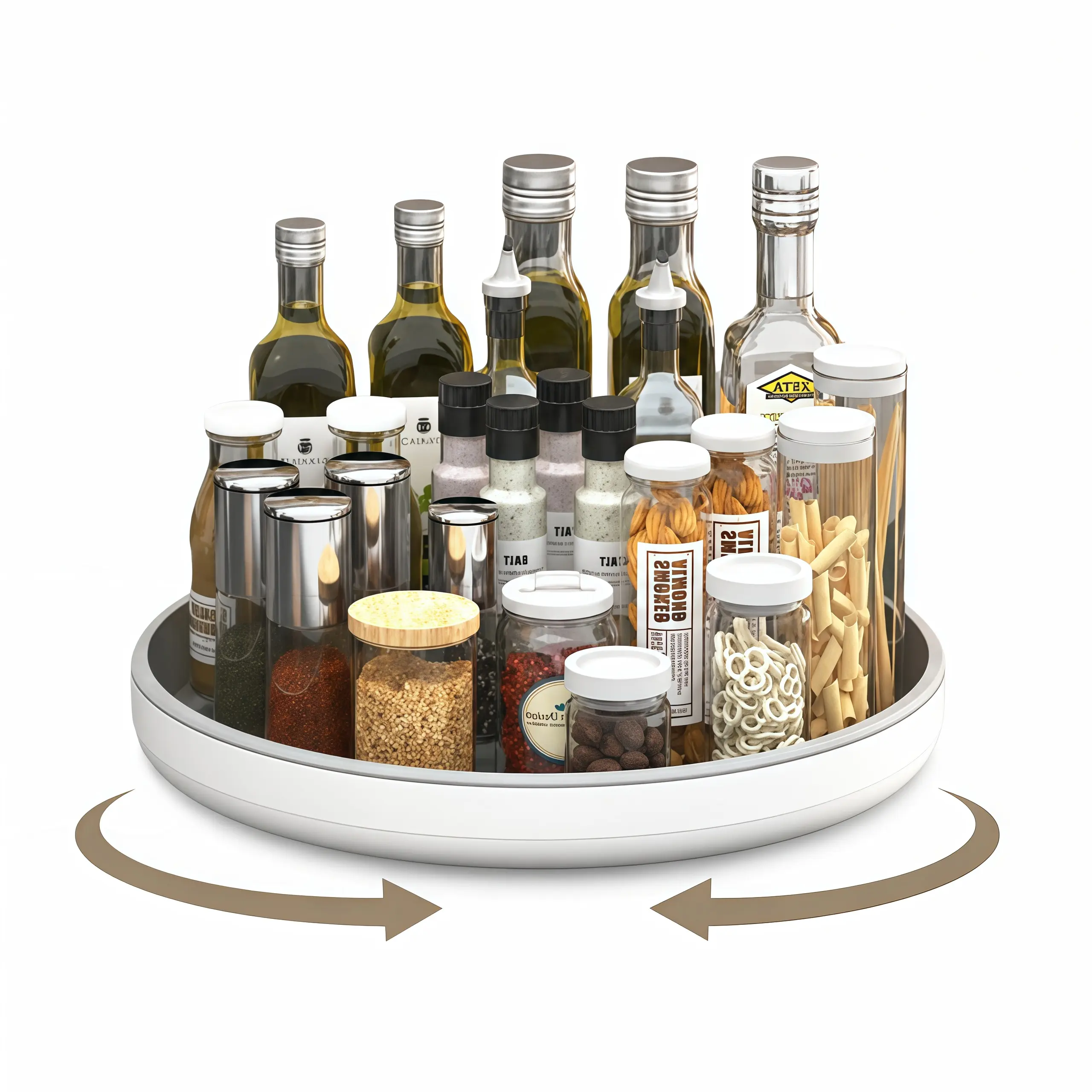 Viral 360° Rotating Lazy Susan Organizer (25cm) | Anti-Slip Spinning Tray for Kitchen Spice, Vanity & Cosmetics | Space Saving Turntable