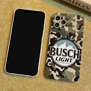 BUSCH LIGHT Beer Lover Luxury Unique Trendy Western Style Aesthetic Pattern Tough Phone Cases For iphone 16 15 14 13 12 11 PRO MAX PLUS Plastic PC Accessory Trendy Fashion Hard Funny Gift Shockproof Full Protection Anti-Drop Phone Cases Shell Cover