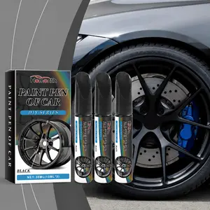 Wheel Scratch Repair Pen for Car Rim, Black Alloy Wheel Touch Up Paint, Universal Tire Rim Scuff Fix for Curb Rash & Paint Chips, Car Accessories