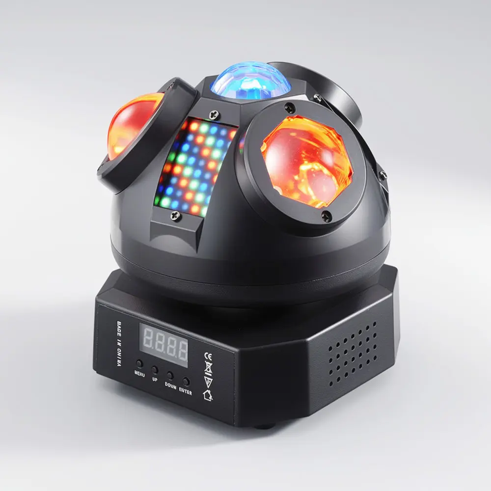 Contemporary 60W LED Multicolor Single Ball Illusion Lamp - Colorful Party Light, LED DJ Light, Ball Lighting, 15-Channels DMX Control Atmosphere Lamp for Bonfire, Disco Decorations, Led Stage Lights, Led Atmosphere Lamp