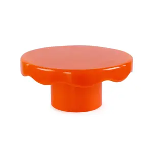 Scallop Resin Cake stand, Orange - 9.5x4.5 Inches