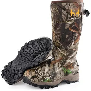 Hunting Boots for Men, Waterproof Insulated 6mm Neoprene Rubber Boots for Hunting and Outdoor Activities (Camo)