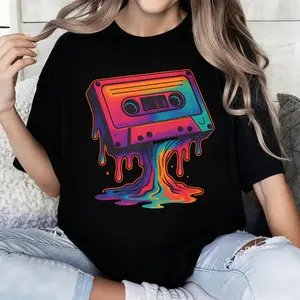 180g[100%cotton] Retro Cassette Tape Shirt, 90's Style TShirt for Women Men , Music Lover Gift, 90s Inspired Top Unisex Softstyle