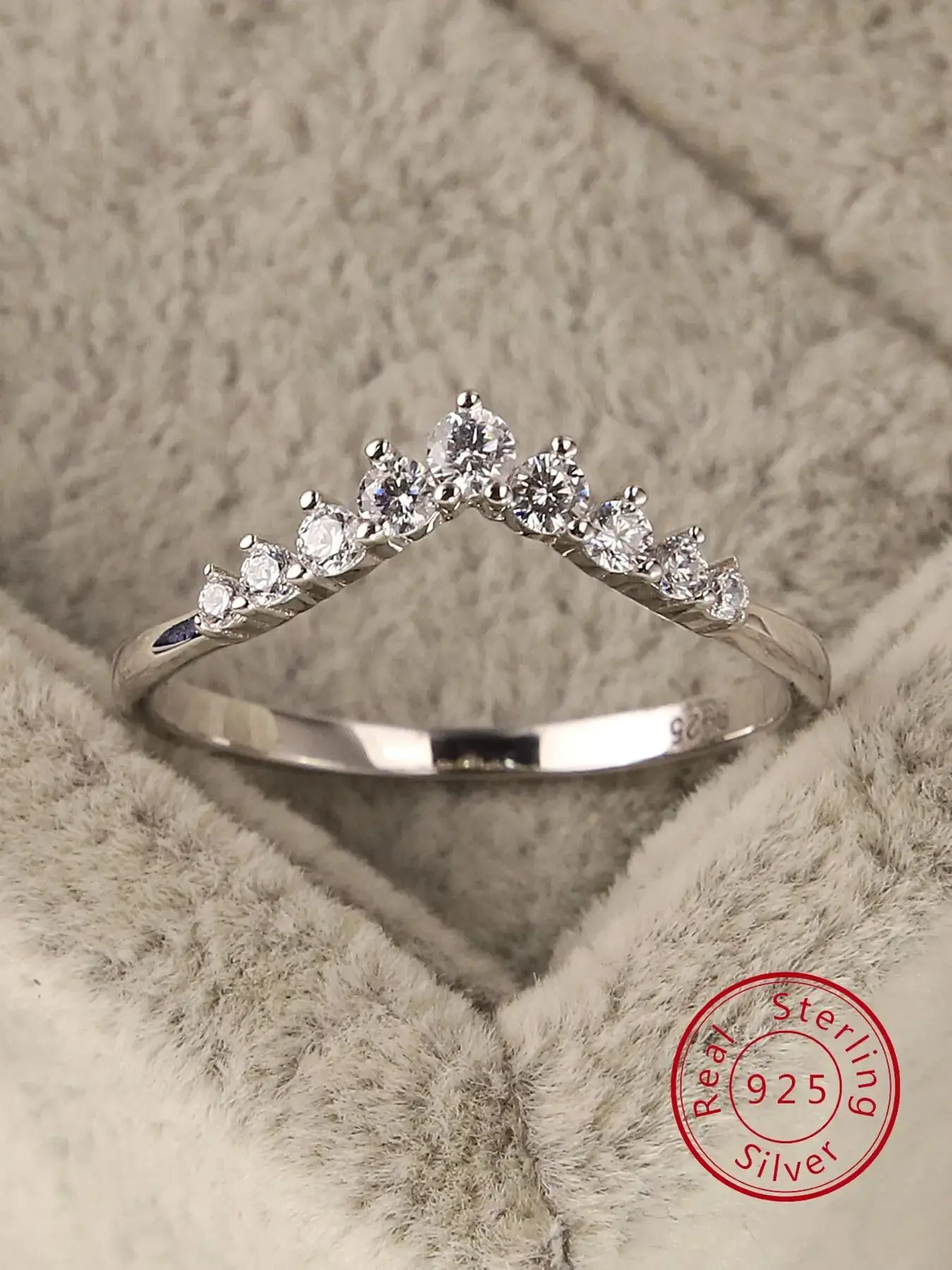 S925 Sterling Silver Luxury Artificial Zircon Decorated Ring, Artificial Zircon Rings, Statement Ring, Fashion Accessories for Women, Trendy All-match & Exquisite Jewelry for Birthday Gift, Elegant Everyday Ring, Beautiful Rings
