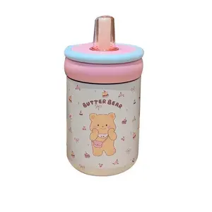 Butter Bear Vacuum Insulated Thermos Cup, Stainless Steel Kitchen Drinkware for Hot/Cold Beverages