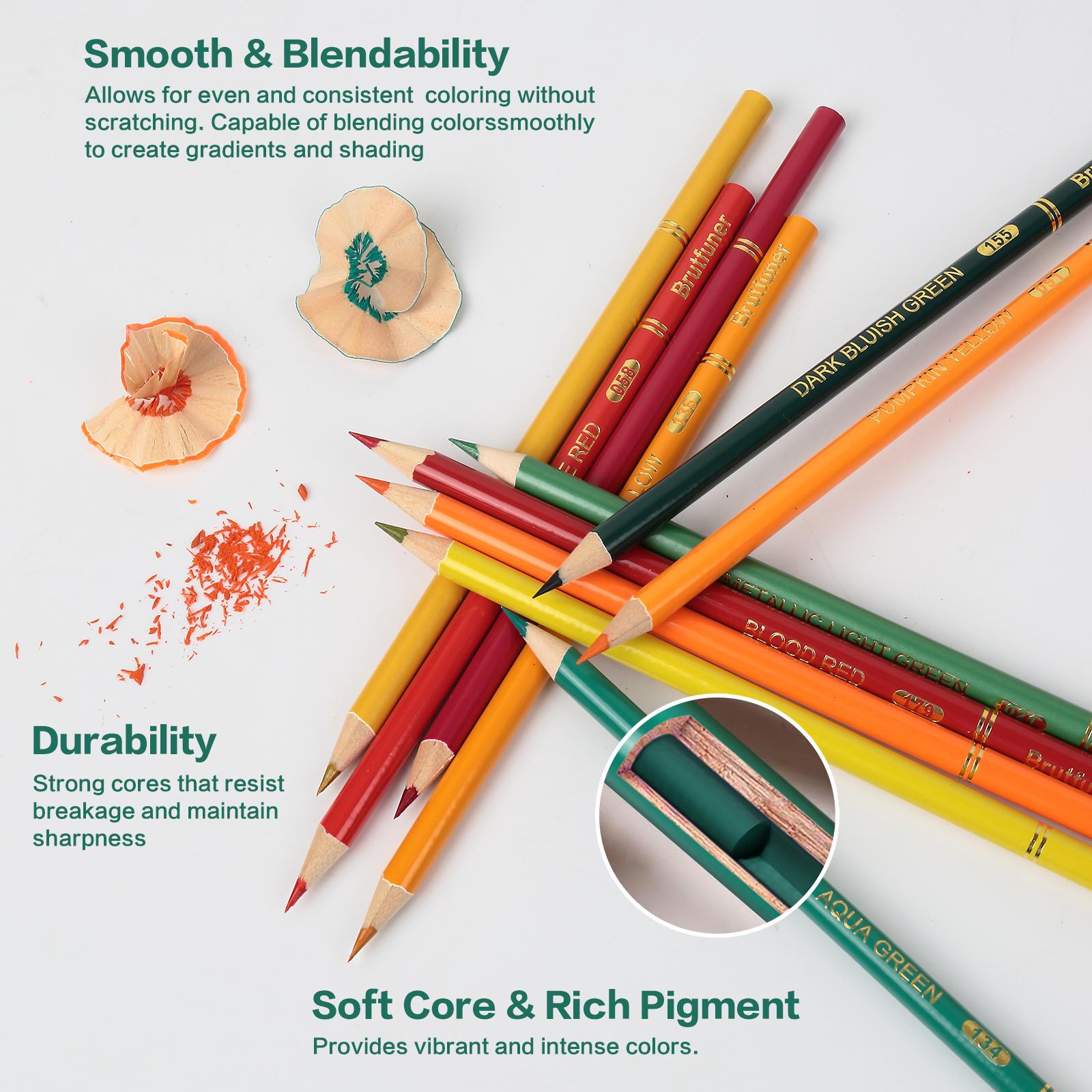 180 Color Artist Colored Pencils Set, Soft Core, Professional Numbered Art Drawing Pencils for Sketching Shading Blending Crafting, Gift Tin Box