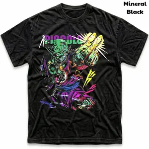 Men's and Women's T-Shirt, Vintage Green Demon Warrior Graphic Tee, DBZ T-Shirt, Unisex Gift Manga Anime Tee, Gothic Grunge Y2K Emo Scene Amity Affliction Style Clothes Menswear Womenswear Streetwear