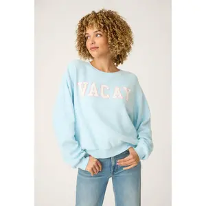 P.J. Salvage Pupcation Palms Vacay Pullover L/S Sweater