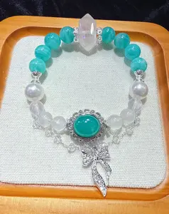 Natural amazonite bracelets DIY gifts Women's gifts Birthday gifts Charming bracelets
