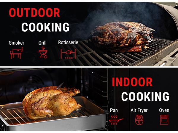 [Holiday Haul] ThermoPro Wireless Digital Meat Thermometer,Smart App Control, for Cooking Thermometer for Oven, Grill, Kitchen, BBQ, Smoker & Rotisserie