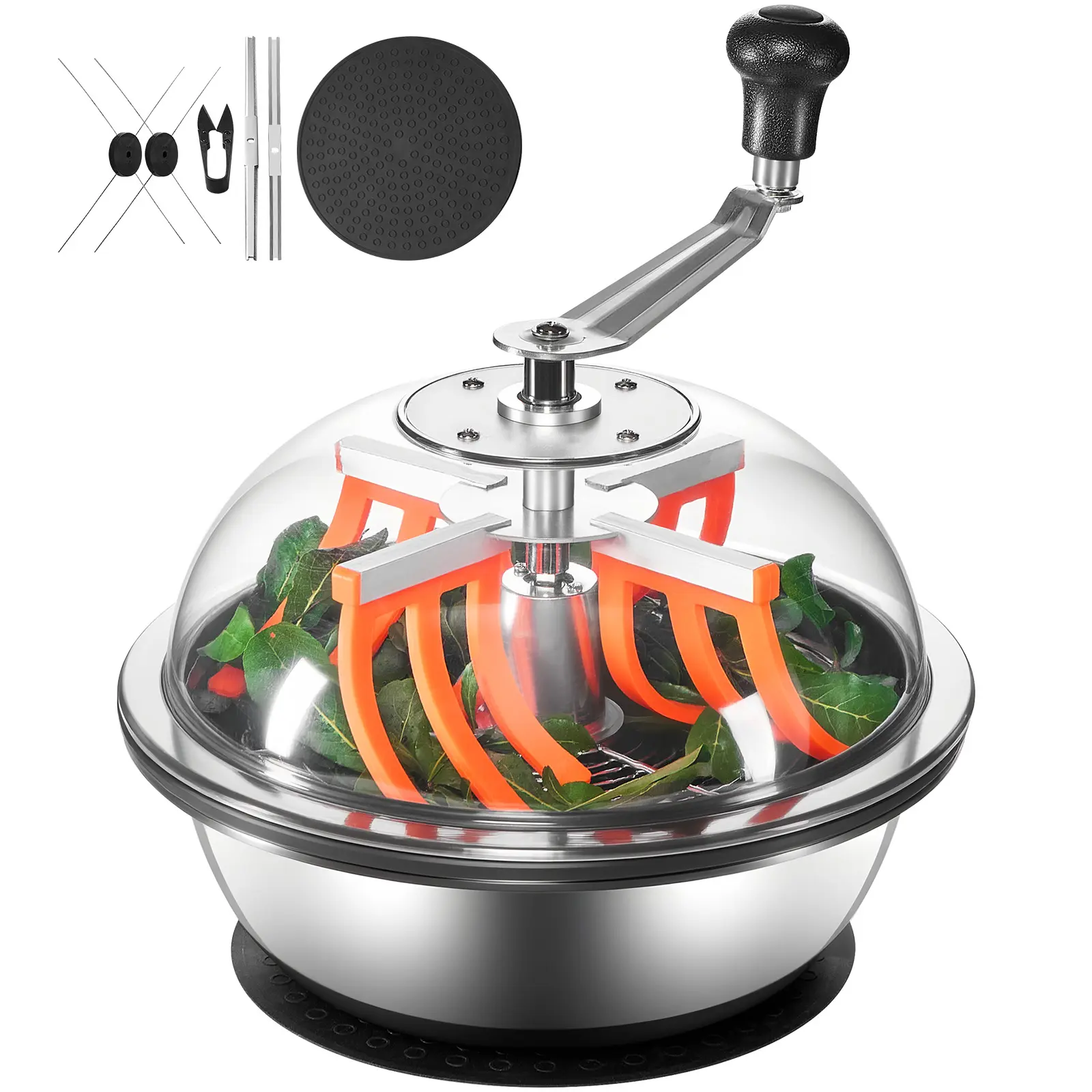 Bud Leaf Bowl Trimmer, 13 in Manual Bud Trimmer, with Sharp Stainless Steel Blades, Visual Cutting, Wet & Dry Hydroponic Cutting Machine, Twisted Spin Cut for Plants Leaves Buds Flowers