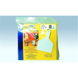 212 MAIN Plain Writeable Leather CPR Blank Cow Ztags - White Ear Marking Tags, Office Identification Supplies (Model 53603)