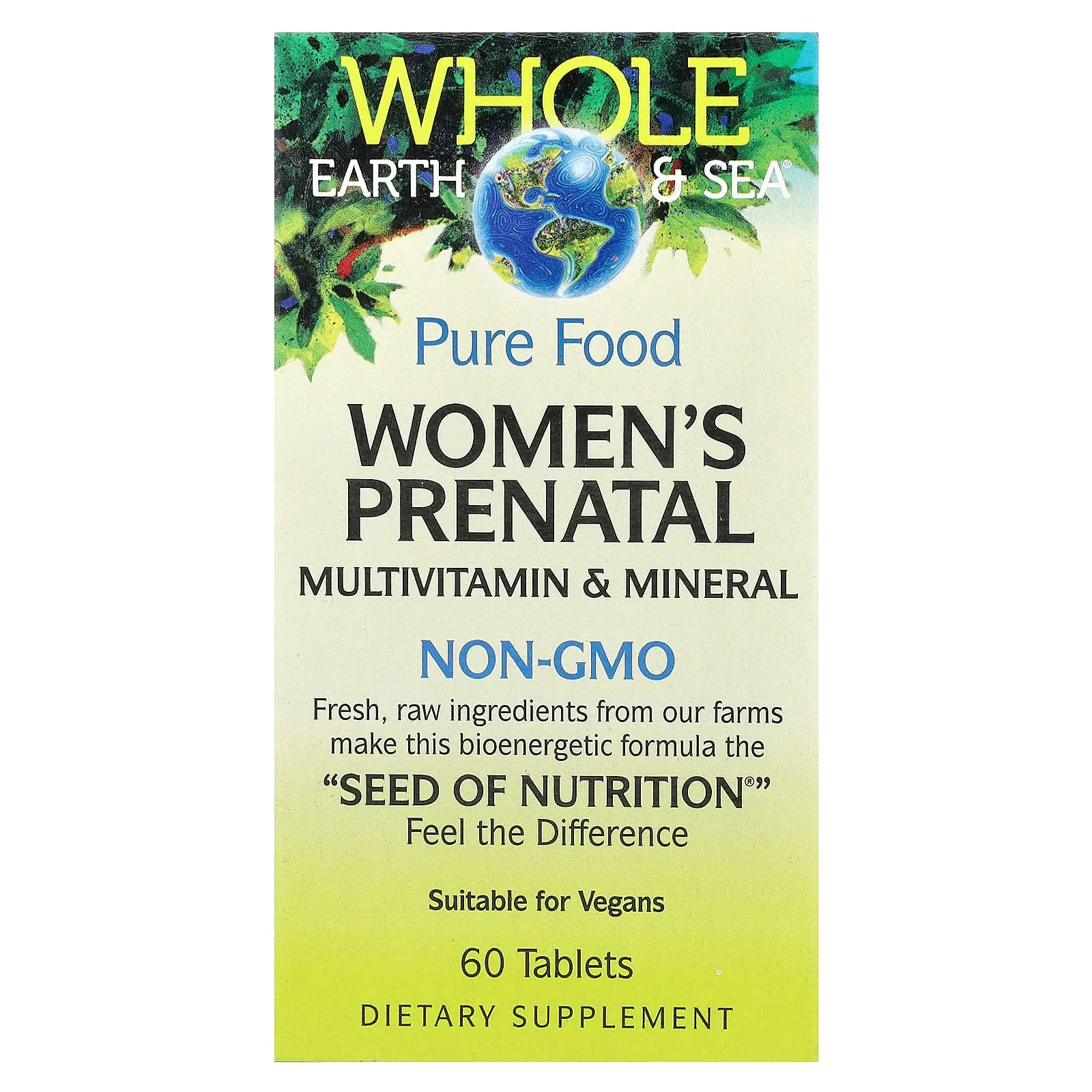 Natural Factors Whole Earth & Sea®, Women's Prenatal Multivitamin & Mineral, 60 Tablets