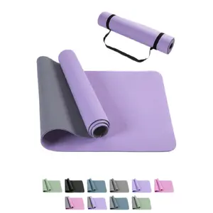 Women's Non-Slip Textured Yoga Mat 183 x 61 cm with Carrying Strap, Available in Various Colors, Ideal for Yoga Pilates and Gymnastics