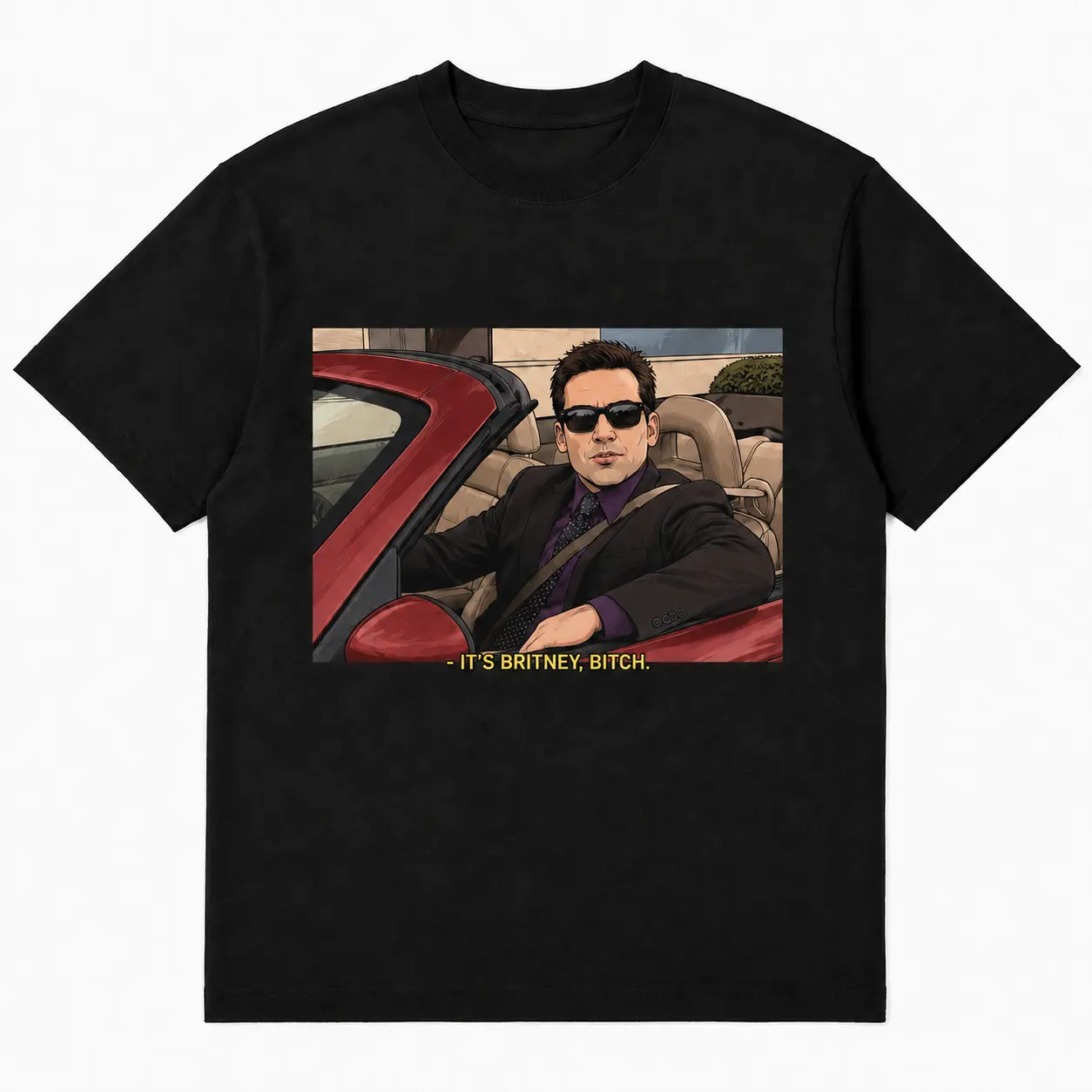 Women's Michael Scott It's Britney Printed Cotton Oversized T-Shirt - Everyday Apparel